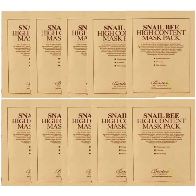 [Deal] Benton - Snail Bee High Content Mask Pack - 10pcs