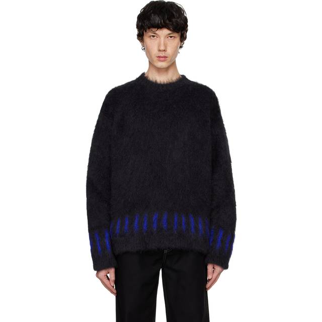 SUNNEI Navy Alpaca & Mohair Sweater - 492 DARK NAVY - L