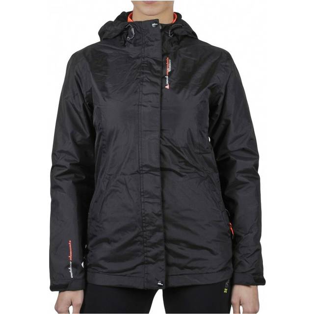 Women’s double fleece windbreaker Peak Mountain Ajik - Noir