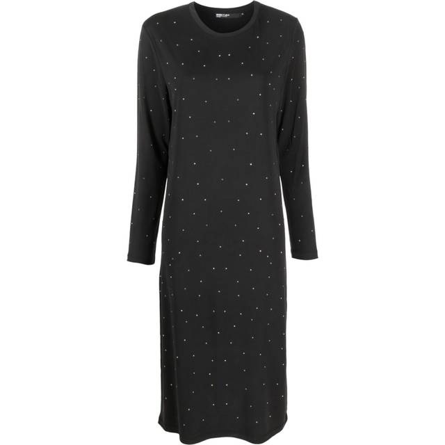 Bimba y Lola - glitter embellished long-sleeve dress - women - Polyester/Modal - M - Grey