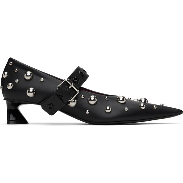 Stella McCartney Black Elsa Studded Kitten Heels - 1000 BLACK - IT 37.5