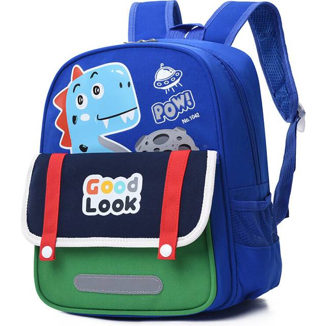 (Royal Blue) Spacious Cute Cartoon Backpack For Kids With Breathable Design And Fun Animal Prints