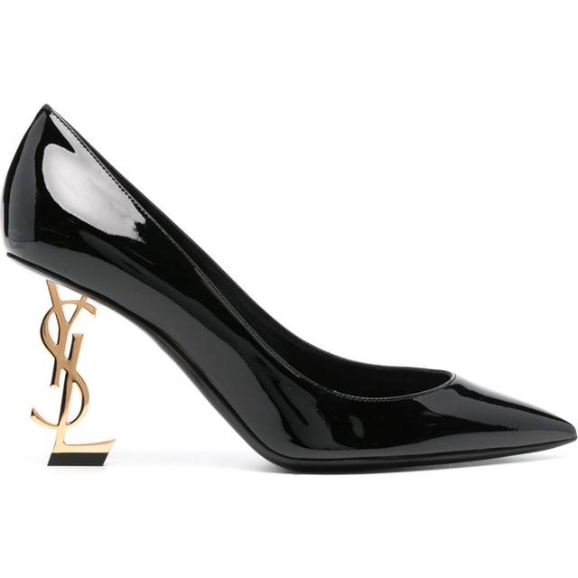 Saint Laurent - 90mm Opyum patent-leather pumps - women - Calf Leather/Calf Leather/Calf Leather - 40 - Black