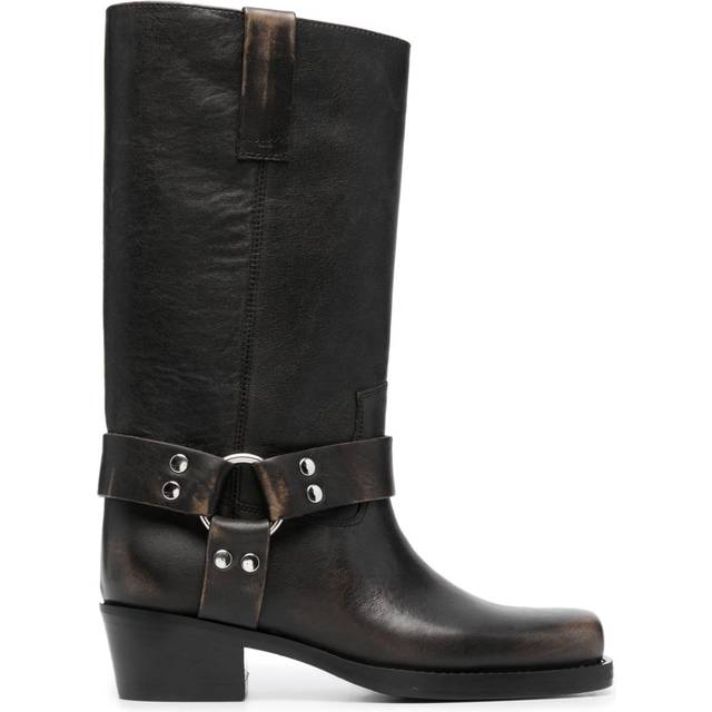 Paris Texas - Roxy 45mm leather biker boots - women - Calf Leather/Calf Leather/Calf Leather - 37.5 - Black