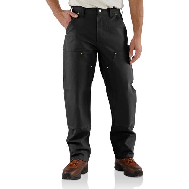 Carhartt Men's B01 Loose Fit Firm Duck Double-Front Utility Work Pant  Black