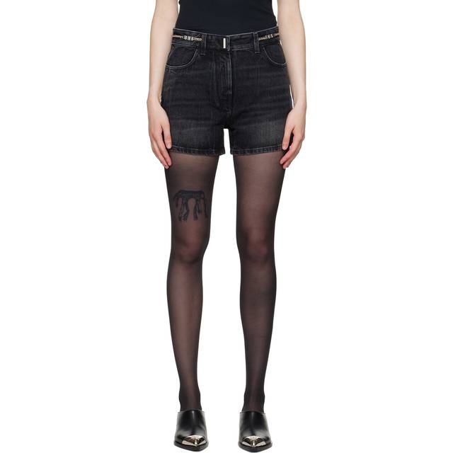 GIVENCHY Denim Chain Shorts - Black