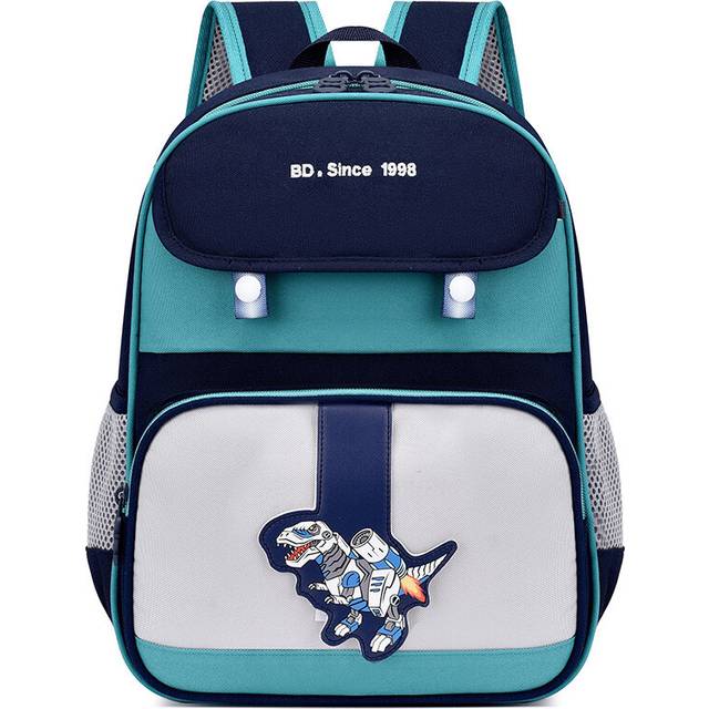 (StyleK) Green Dinosaur Kids Backpack With Breathable Comfortable Design Large Capacity For School