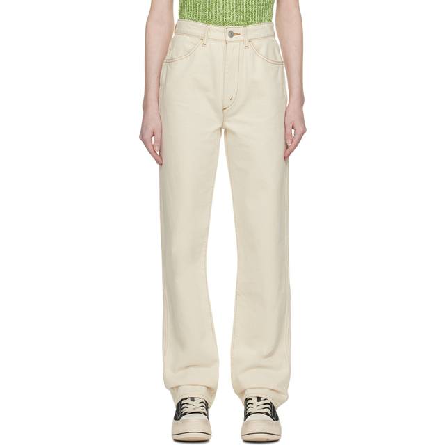 Re/Done Off-White 70s Cigarette Jeans - Rinsed Birch - WAIST US 23