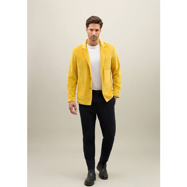 Boglioli Garment Dyed Velvet Picasso Jacket - Male  Yellow 48