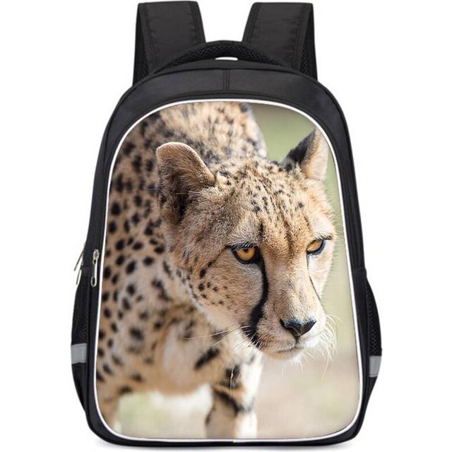(Style J, Large) Cloth Oxford Large Capacity School Backpack For Kids Leopard Print Design