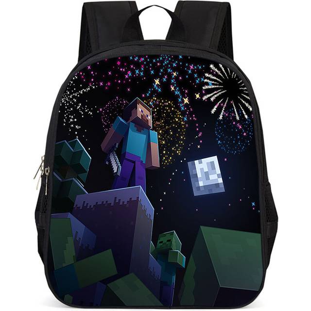 (Style L) Minecraft Highquality Themed School Backpack Oxford Cloth 15inch Student Bag
