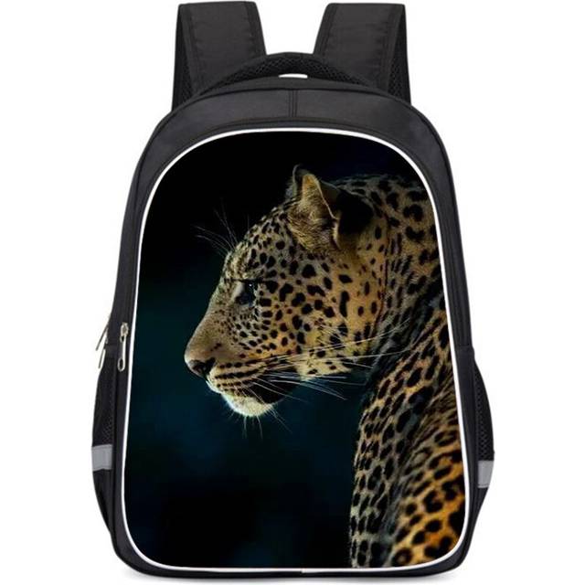 (Style E, Large) Cloth Oxford Large Capacity School Backpack For Kids Leopard Print Design