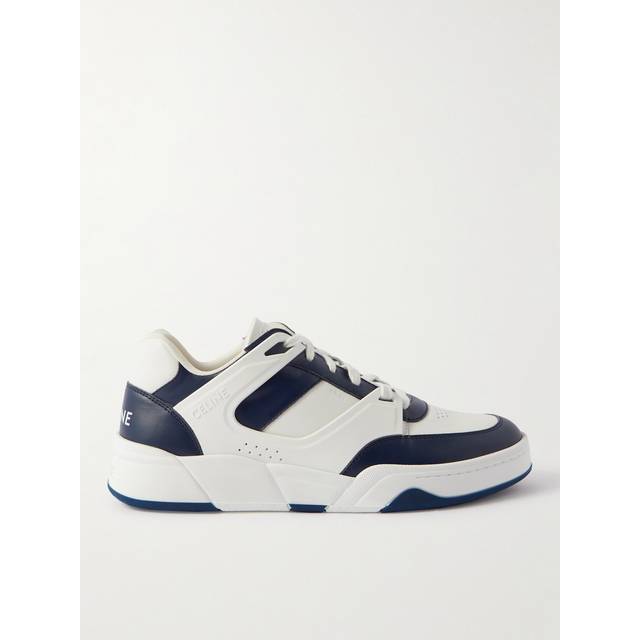CELINE HOMME - CT-07 Rubber-Trimmed Leather Sneakers - Men - White - EU 41