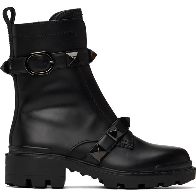 Valentino Garavani Black Roman Stud Boots - 0NO Nero - IT 35