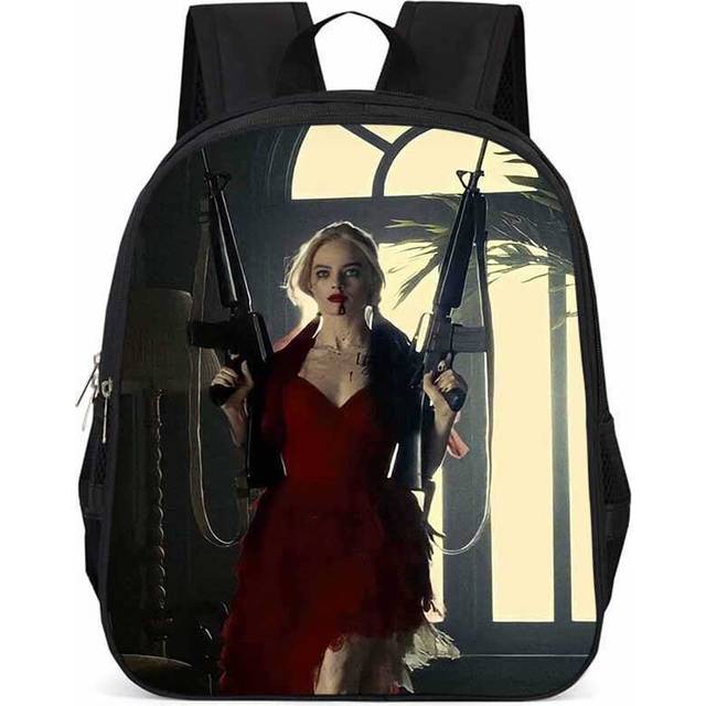(StyleM) Versatile Harley Quinn 15 Inch School Backpack Large Capacity For Kids