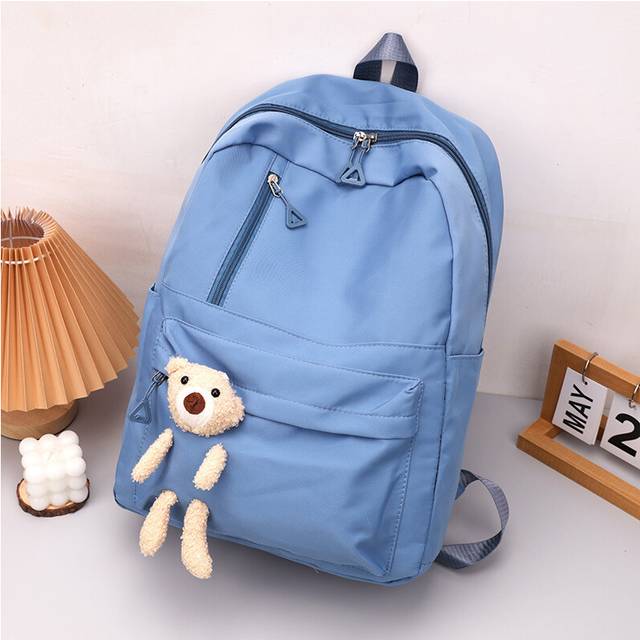(StyleD) Sleek And Fashionable Backpack For College Students Available In Black Purple Pink Blue For All Occasions