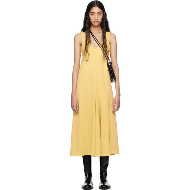 Studio Nicholson Yellow Wylie Maxi Dress - BUTTER - UK 12
