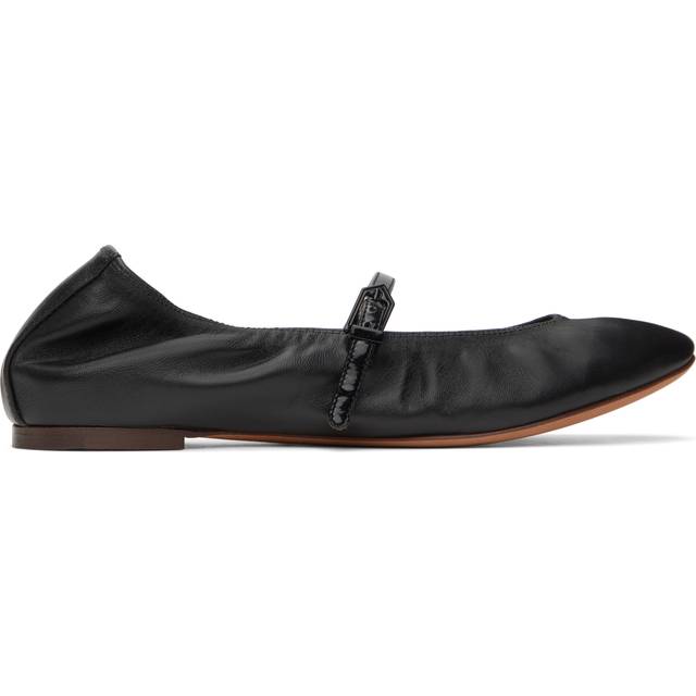 Lanvin Black Mary Jane Ballerina Flats - BLACK - IT 37