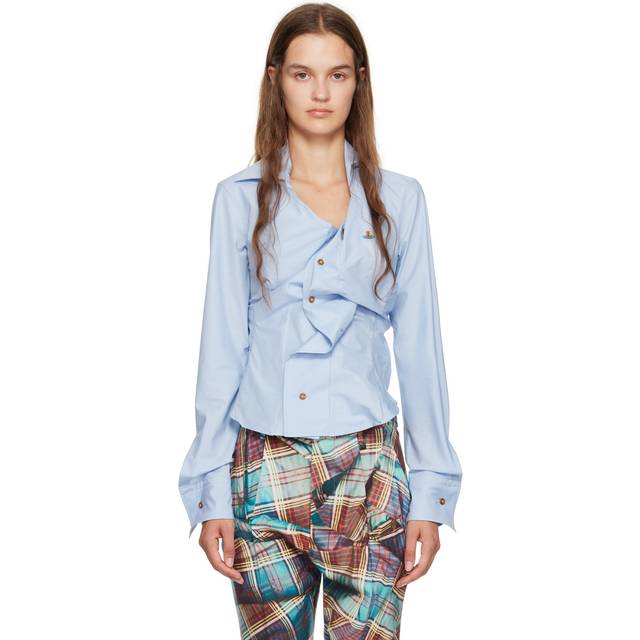 Vivienne Westwood Blue Drunken Shirt - K403 Blue - IT 44