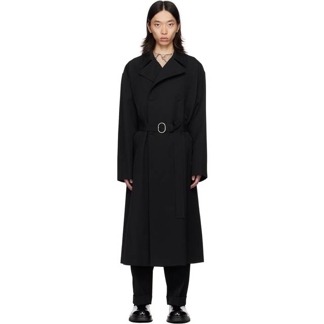 Jil Sander Black Belted Trench Coat - 001 BLACK - IT 46