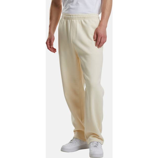 Cotton Blend Fluffy Straight Leg Joggers - Beige - XL
