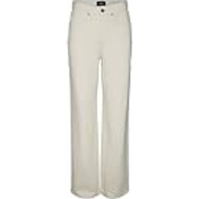 VERO MODA Dam VMTESSA HR Straight Ecru GA NOOS jeans, 29/30, ecru, 29W x 30L