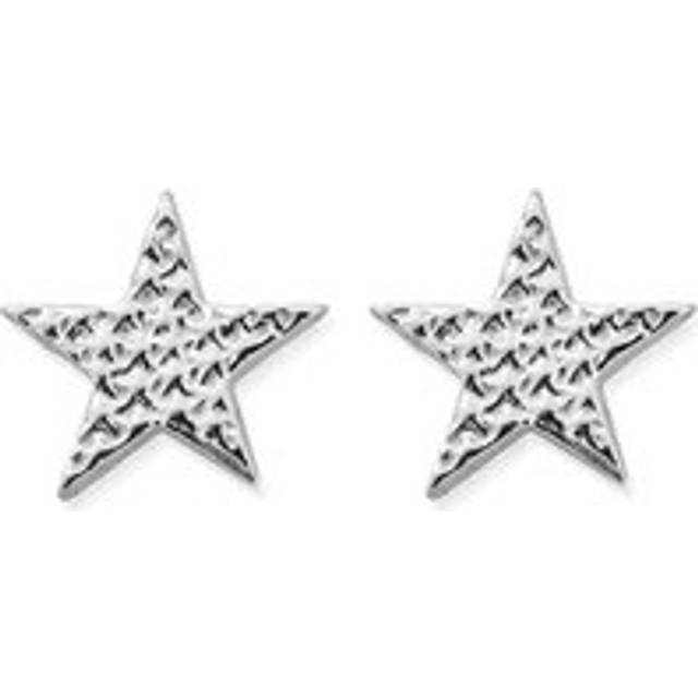 ChloBo Sterling Silver Sparkle Star Stud Earrings - Sterling Silver