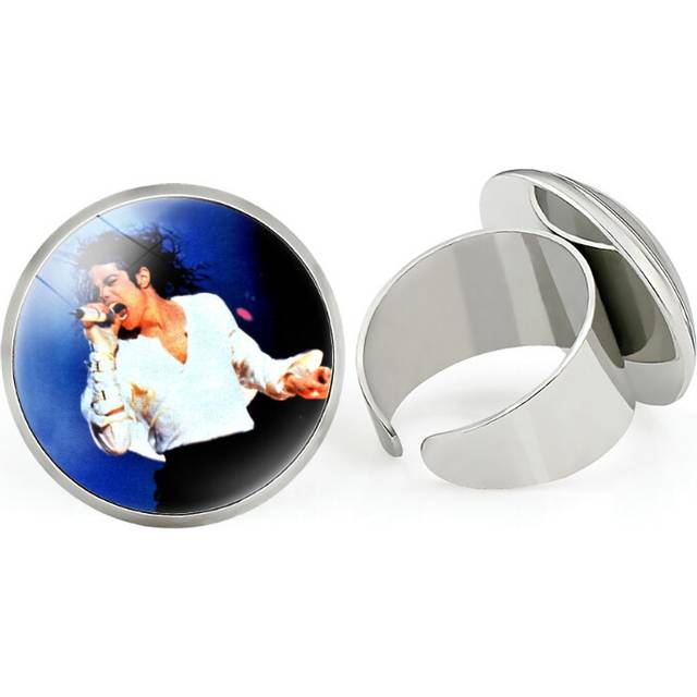 (9411) Unique Michael Jackson Time Gem Adjustable Ring In Durable Metal For Men And Women