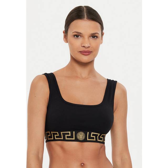 Versace, Sport Bras, female, Black, S, Lingerie Top