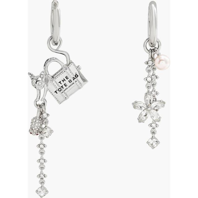 Marc Jacobs, Earrings, female, Gray, ONE SIZE, Brass Cat Earrings