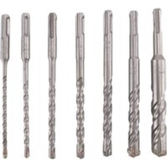 Tlily - 7 Pcs sds Plus Hammer Drill Bit Set, (4-Flute) for Concrete Brick Block Stone Masonry and