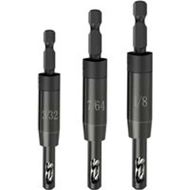 Tlily - Self Centering Drill Bit Set 3/32In,7/64In,1/8In for 1/4In Hex Shank Drill,Drill Hinge and Wood,Screwdriving
