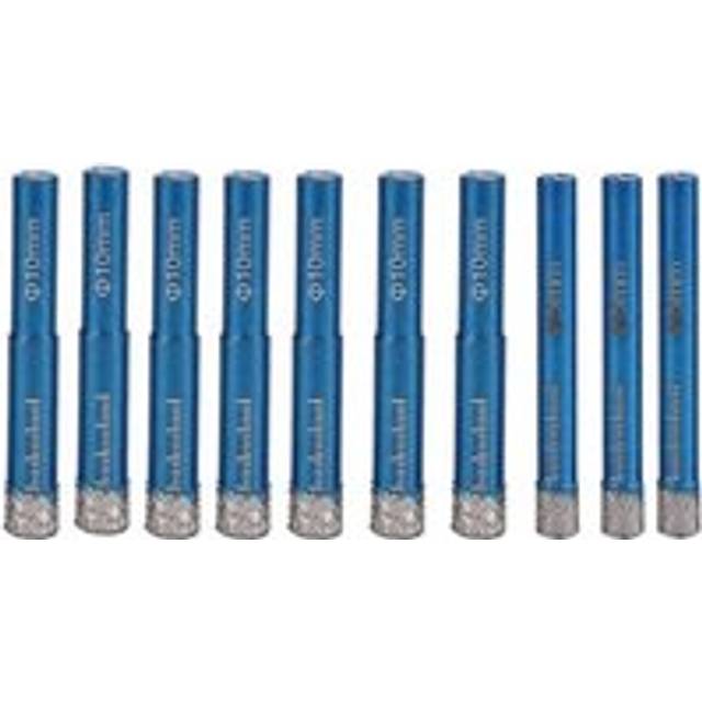 Tlily - 5 PCs 5/16 Inch 8mm + 3/8 10mm Diamond Coated Drill Bit for Tile Marble Glass Ceramic Hole Saw Core