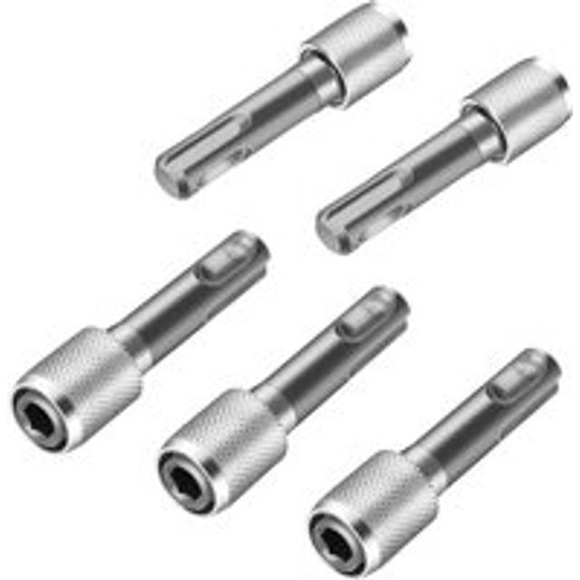 5PCS SDS-Plus Drill Chuck Adapter, SDS Plus Bit Adapter to 1/4 Inch 6.35mm Hex Socket Steel Holder,