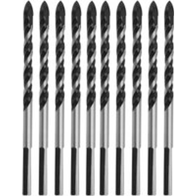 Tlily - Multipurpose Drill Bits, 10-Piece 6mm Multi-material Bit Set for Drilling in Tile, Glass, Concrete, Brick, Wood, and Plastic, Tungsten