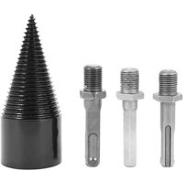 3Pcs Firewood Log Splitter Drill Bits, Removable Wood Hex Square Round Hanle (42mm)