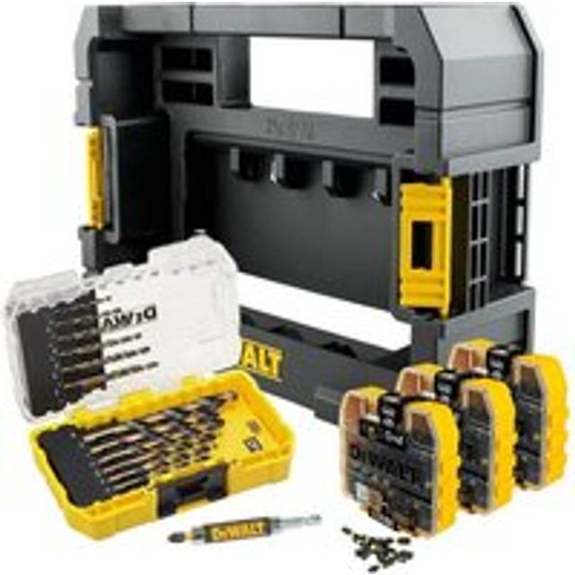 Dewalt 100 Piece Black Gold Drill Screwdriver Bit Set + Tough Case TStak Caddy