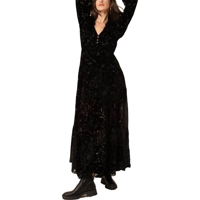 Hale Bob Velvet Burnout Silk-Blend Dress