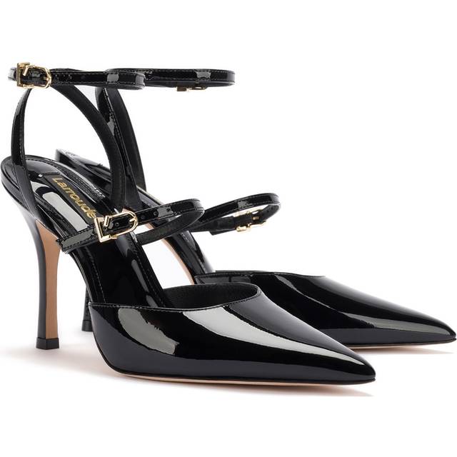 Larroude Women's Kris Pointed Toe Strappy High Heel Pumps