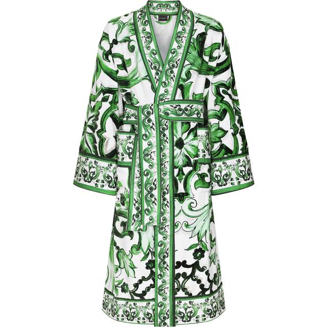 Dolce & Gabbana Casa Terry Cotton Dg Logo Robe - S