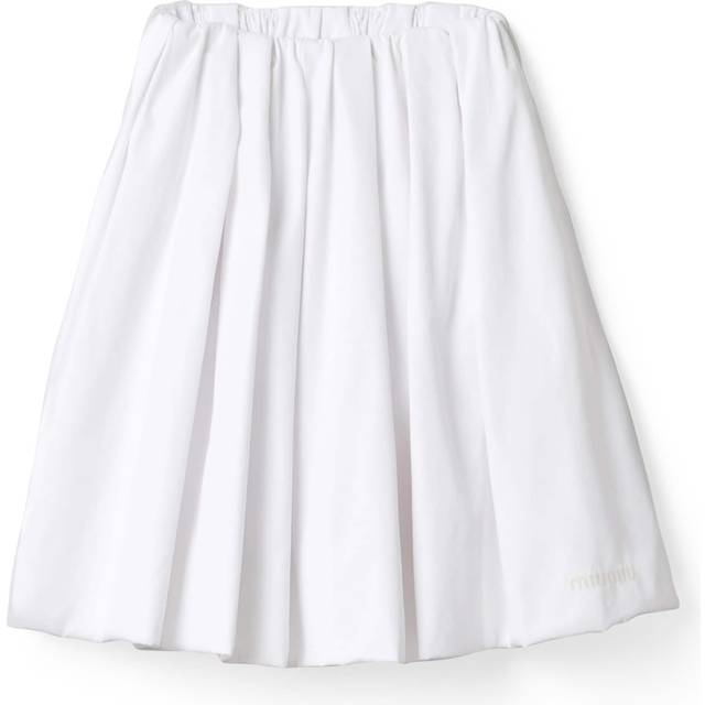 Miu Miu Cotton Poplin Midi Skirt - White - 40