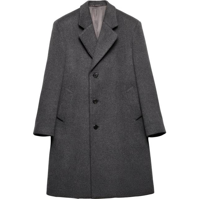 Single-breasted wool coat