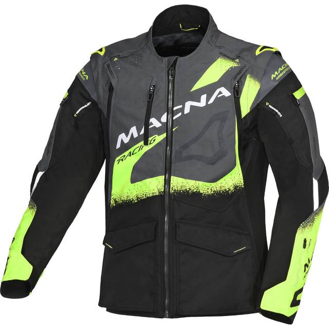 Macna Landmark Endurojacka Svart-Grå Fluo-Gul 2XL