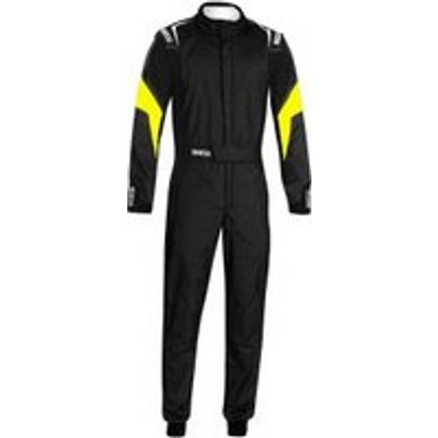 Sparco Competition Race Suit - 48, Black / Fluro Yellow