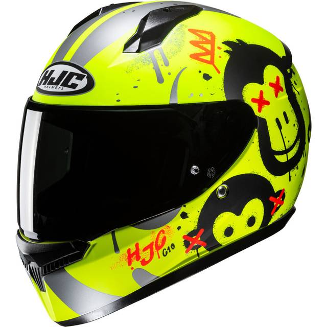 HJC C10 Geti, black-yellow, Size 3XS for Kids