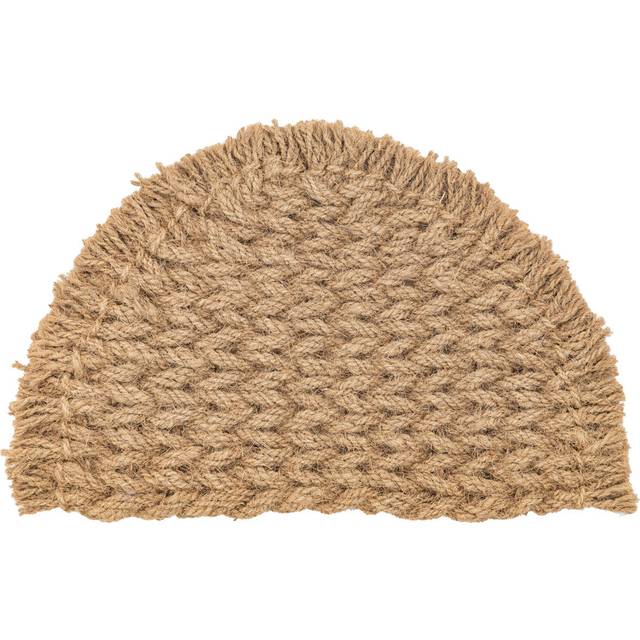 Vandalur Semi Circle 40 x 70cm Non-Slip Door Mat - Natural (70cm W X 40cm L)
