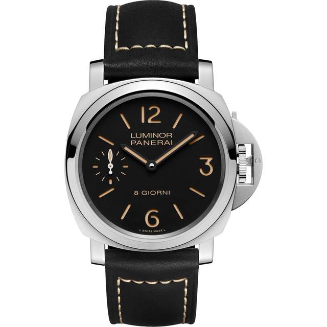 Panerai Stainless Steel Luminor 8 Giorni Watch - Black - 44mm