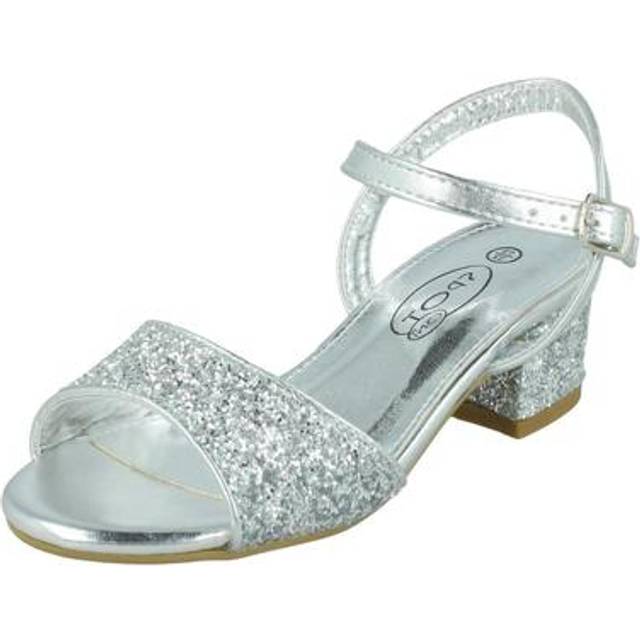 Girls spot on mid block heel sandals