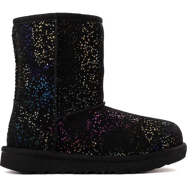UGG® Classic II Shimmer Sky Boot in Black/Rainbow Metallic, Size 5, Suede/Polyester/Wool