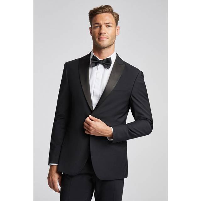 Ted Baker Slim Fit Black Tuxedo Men's Suit Jacket - 52R